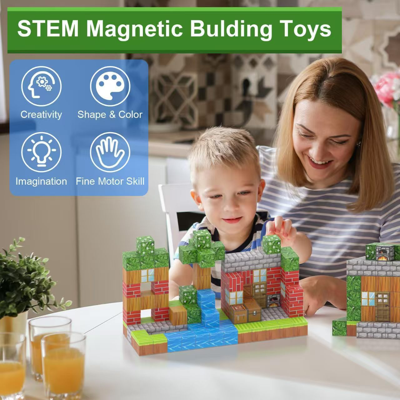 CubiWorld™ Magnetic Building Blocks - DIY Creator Pack