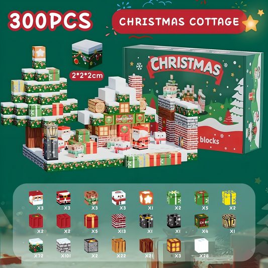 CubiWorld™ Magnetic Building Blocks - Christmas Cottage (300pc)